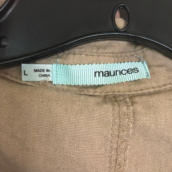 Maurices Khaki Zip Up Cargo Vest with Pockets - Size L - Picture 6 of 6